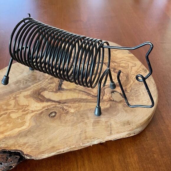 Vintage 1950s Scottie Dog Black Wire Letter Holder - Picture 2 of 5